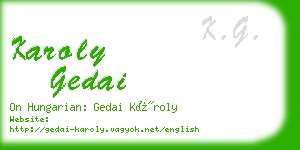 karoly gedai business card